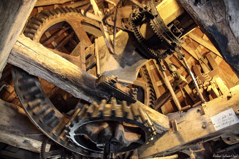 Mécanismes du moulin à vent de Rairé qui vous seront expliqués pendant la visite guidée.